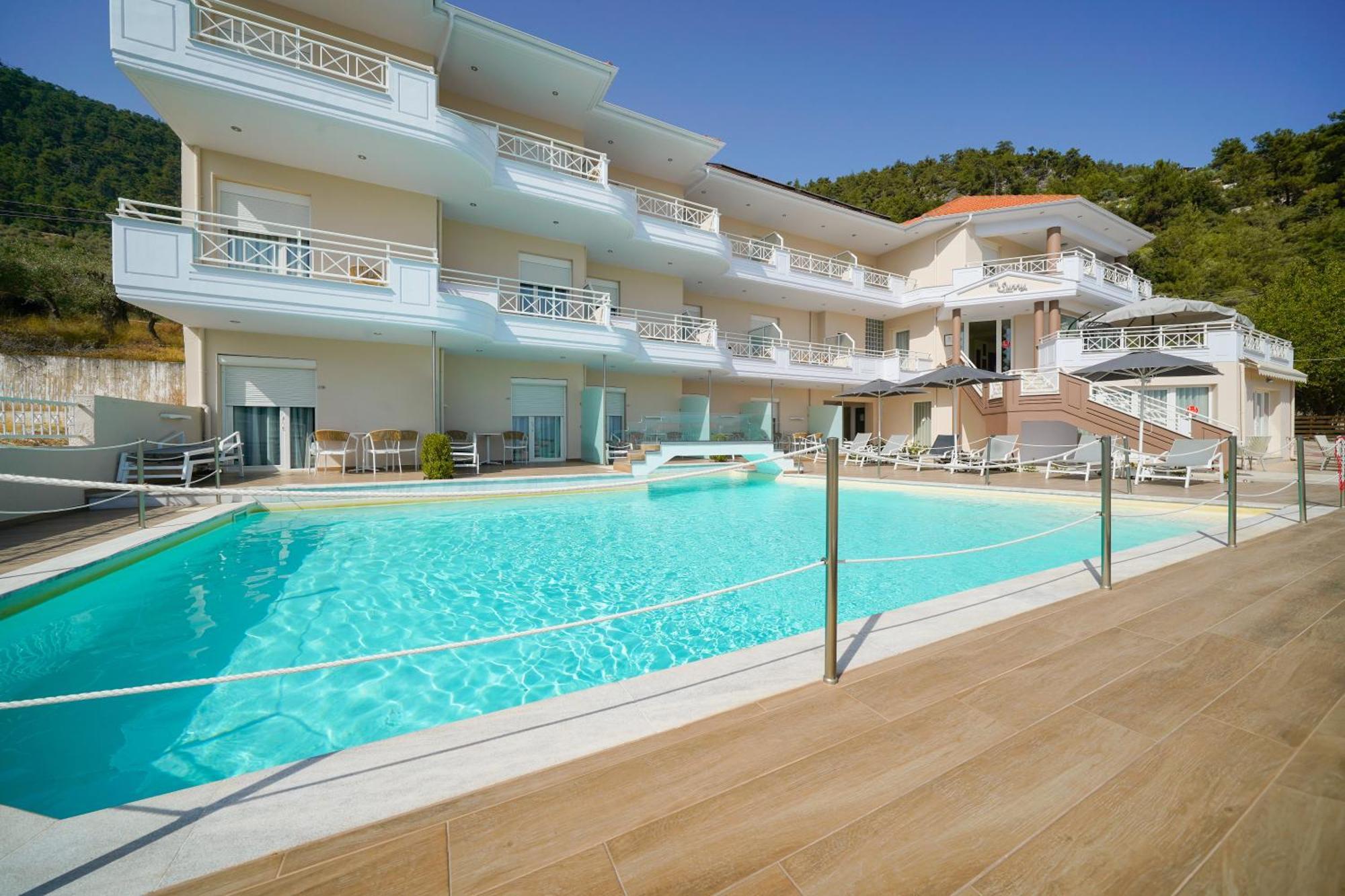 Sunny Hotel Thassos خْريسيا أموذيا المظهر الخارجي الصورة