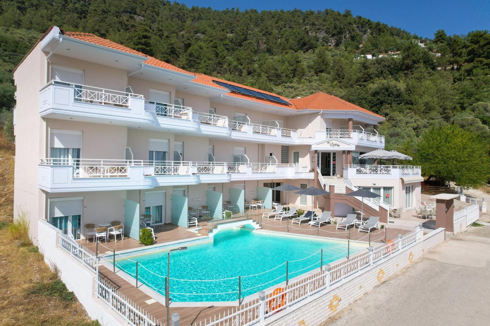 Sunny Hotel Thassos خْريسيا أموذيا المظهر الخارجي الصورة
