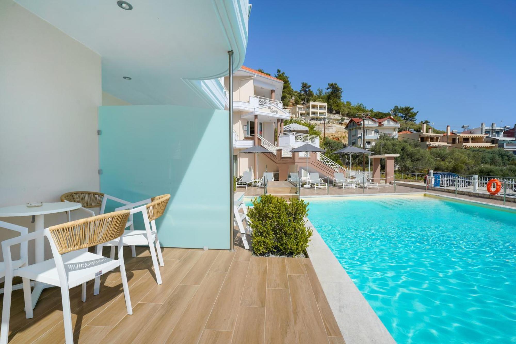 Sunny Hotel Thassos خْريسيا أموذيا المظهر الخارجي الصورة